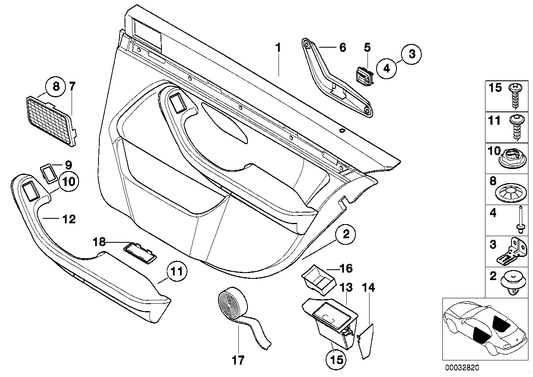 Genuine BMW 51427047230 E39 Door Trim Panel, Rear, Right SCHWARZ (Inc. 525i, 525d & 520i) | ML Performance UK UK Car Parts