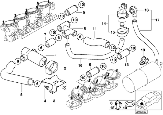 Genuine BMW 13411406360 E39 E52 Additional Air Distributor (Inc. M5 & Z8) | ML Performance UK UK Car Parts