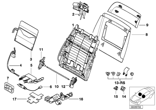 Genuine BMW 67668378948 E39 E38 Drive Unit Lordosis Pad (Inc. 540iP, 523i & 730i) | ML Performance UK UK Car Parts