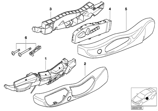 Genuine BMW 52108261345 E53 Trim, Seat Outer Left PASTELLGRUEN (Inc. X5) | ML Performance UK UK Car Parts