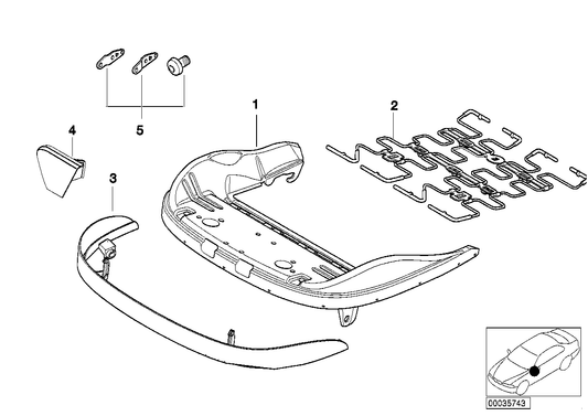 Genuine BMW 52108261123 E53 Front Seat Cover GRAU (Inc. X5 4.6is, X5 3.0d & X5 4.4i) | ML Performance UK Car Parts