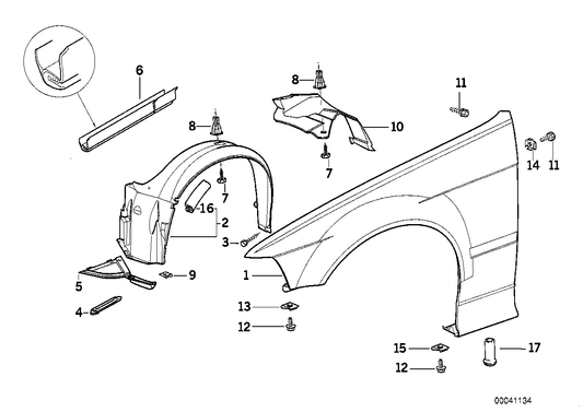 Genuine BMW 41358215289 E36 Side Panel, Front Left (Inc. 318i, 318is & 325i) | ML Performance UK UK Car Parts