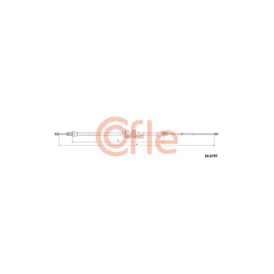 Cofle 10.6797 Hand Brake Cable For Renault Megane