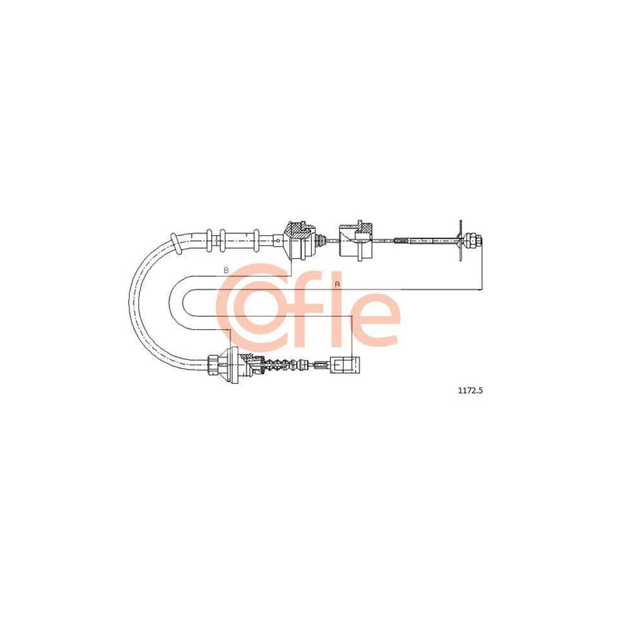 Cofle 92.1172.5 Clutch Cable For Fiat Ducato