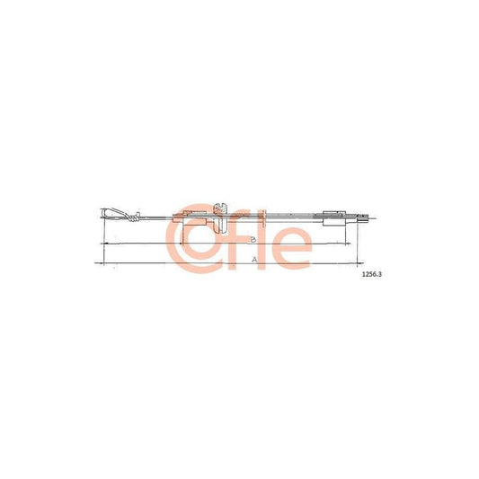 Cofle 1256.3 Bonnet Cable For Fiat Uno Hatchback (146)