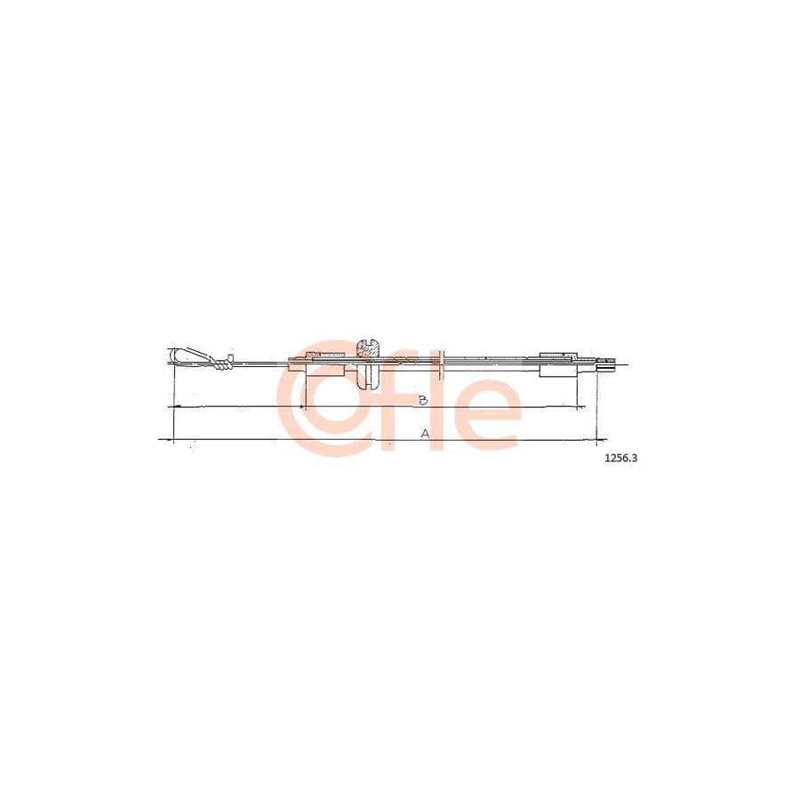 Cofle 92.1256.3 Bonnet Cable For Fiat Uno Hatchback (146)