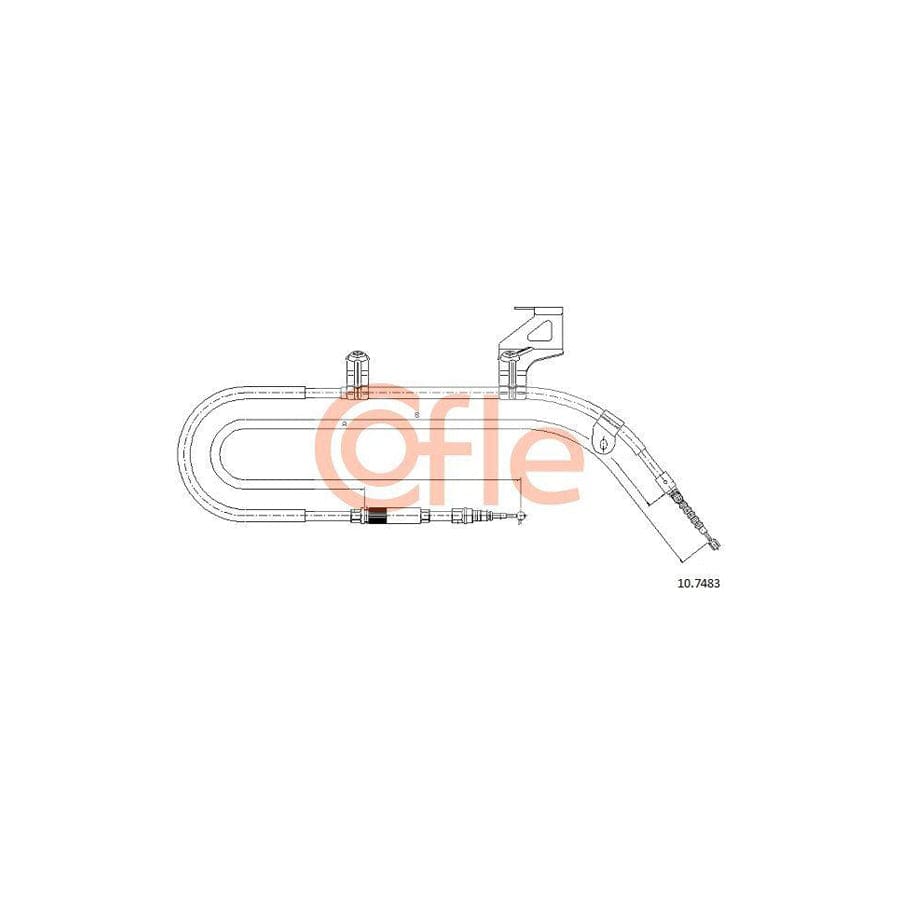 Cofle 10.7483 Hand Brake Cable For VW Passat