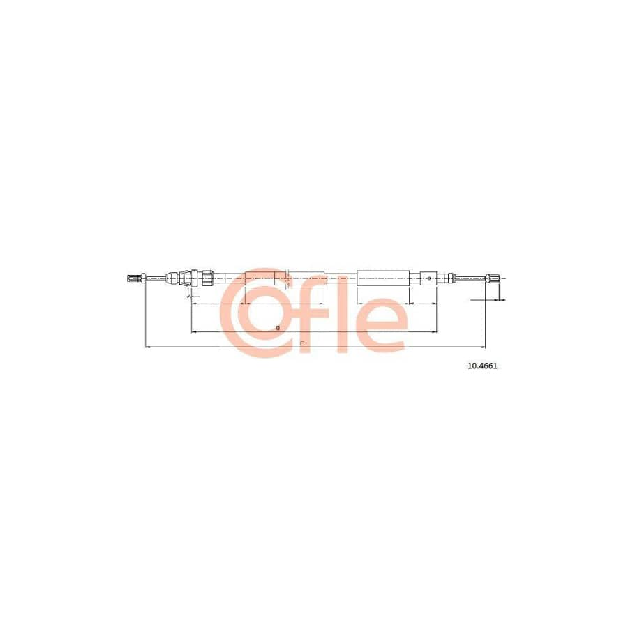 Cofle 10.4661 Hand Brake Cable For Citroën Xsara Picasso (N68)