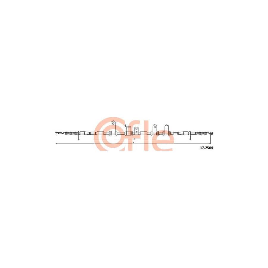 Cofle 17.2564 Hand Brake Cable For Hyundai Santa Fe Ii (Cm)