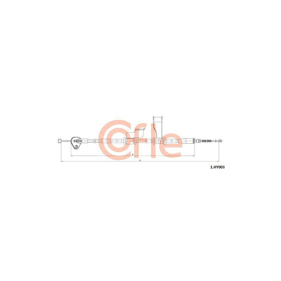 Cofle 1.Op001 Hand Brake Cable For Opel Astra