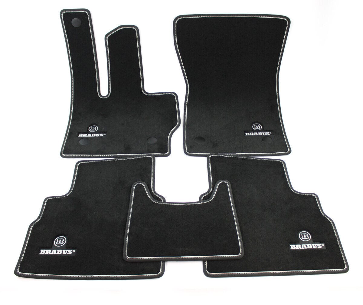 Genuine Brabus 464-871-00N Mercedes-Benz Black Velour Floor Mats (Inc. G63 AMG, G550 & G500)