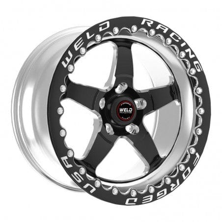 Weld 71MB510A75G S71 Beadlock Wheel 15x10 5x4.5 ET51 BS7.5 Black Center - Polished Shell