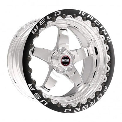 Weld 71HP7110W62G S71 Beadlock Wheel 17x11 5x115 ET5 BS6.2 Polished Center - Polished Shell