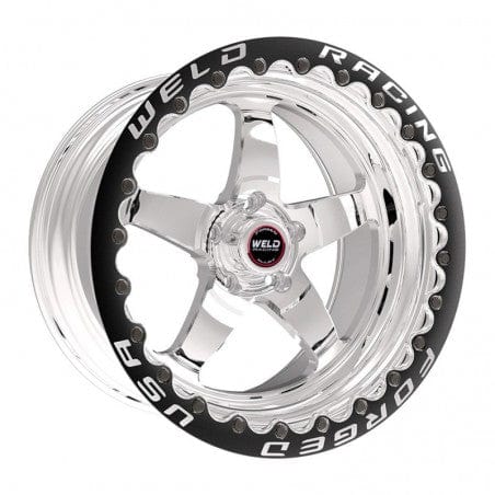 Weld 71HP7100W52G S71 Beadlock Wheel 17x10 5x115 ET-8 BS5.2 Polished Center - Polished Shell