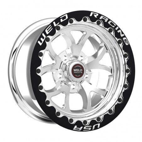 Weld 76MB508A55F S76 Beadlock Wheel 15x8 5x4.5 ET25 BS5.5 Black Center - Polished Shell